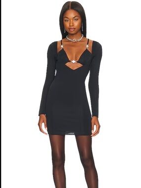 NWT Lovers + Friends Black Long Sleeve Mini Dress